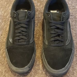 Mens vans black skate shoes